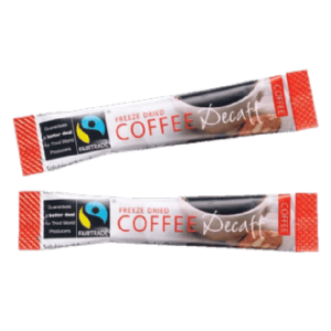 Fairtrade Decaff Freeze Dried Coffee Sticks