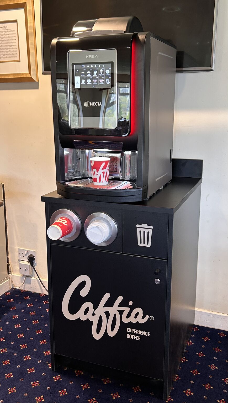 Commercial coffee setup for a golf club or clubhouse