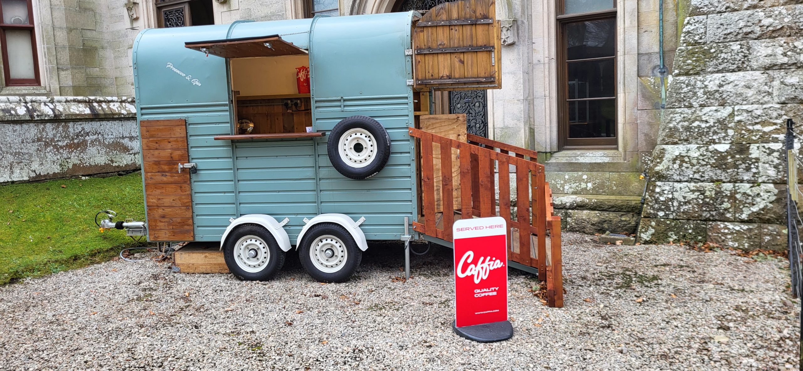 Coffee trailer unit at Dunrobin Castle
