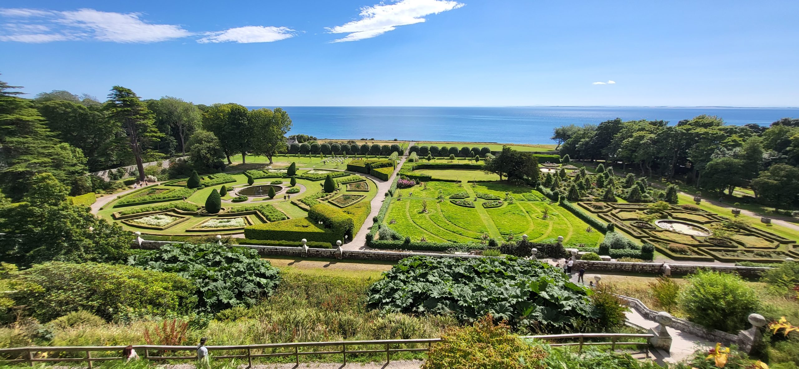 Gardens and sea view at Dunrobin Castle