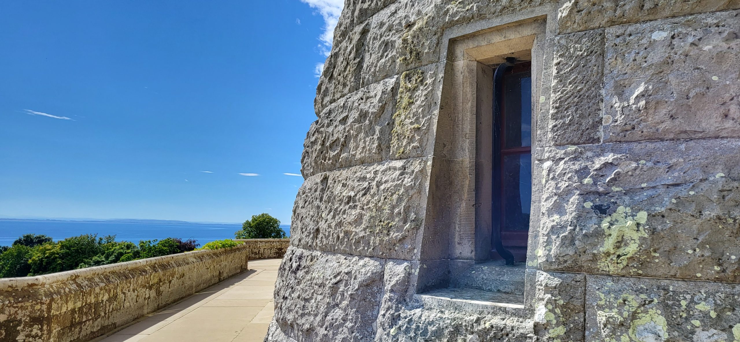 Stone exterior walkway at Dunrobin Castle
