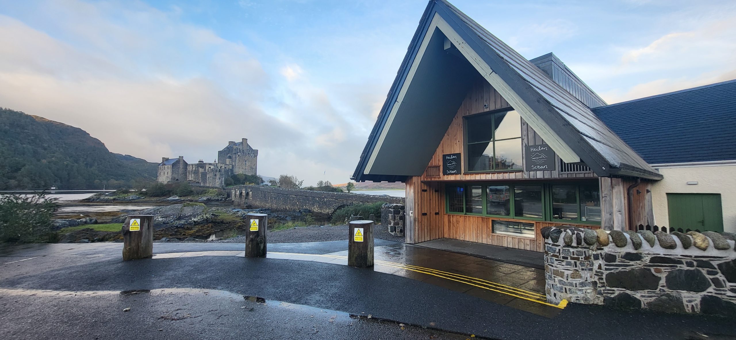 Coffee service area at Eilean Donan Castle