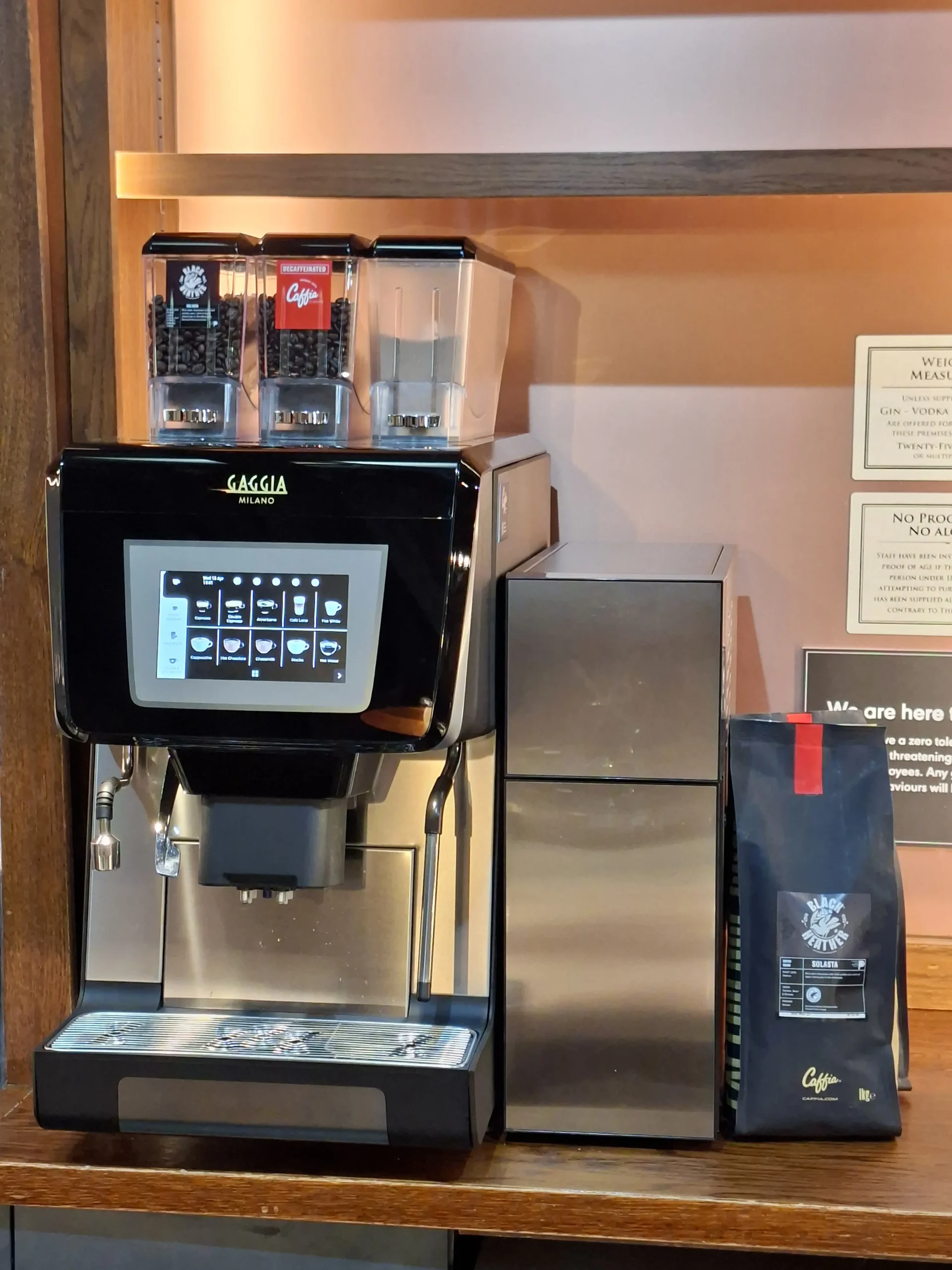 Gaggia coffee machine at Dalwhinnie Distillery
