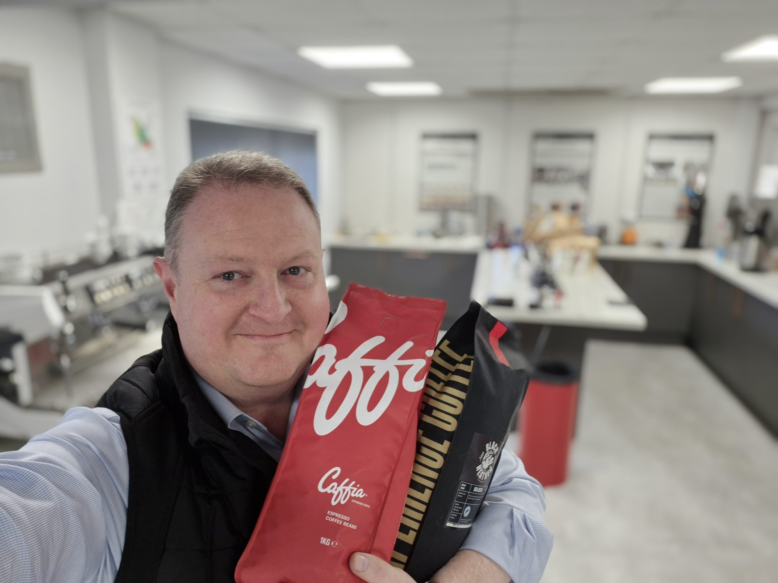 Russell Hardwick completing Specialty Coffee Association barista training