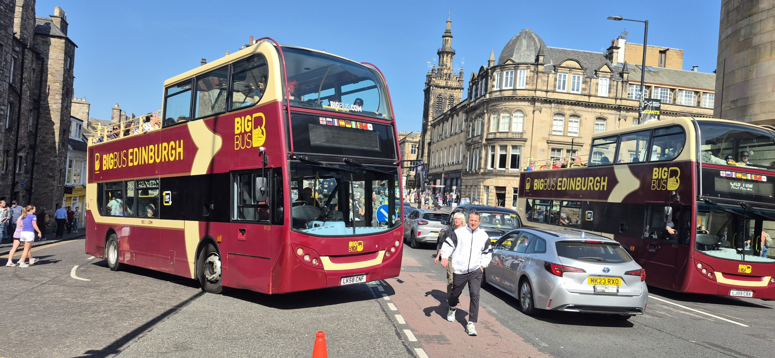 Edinburgh city centre during the busy August festival season