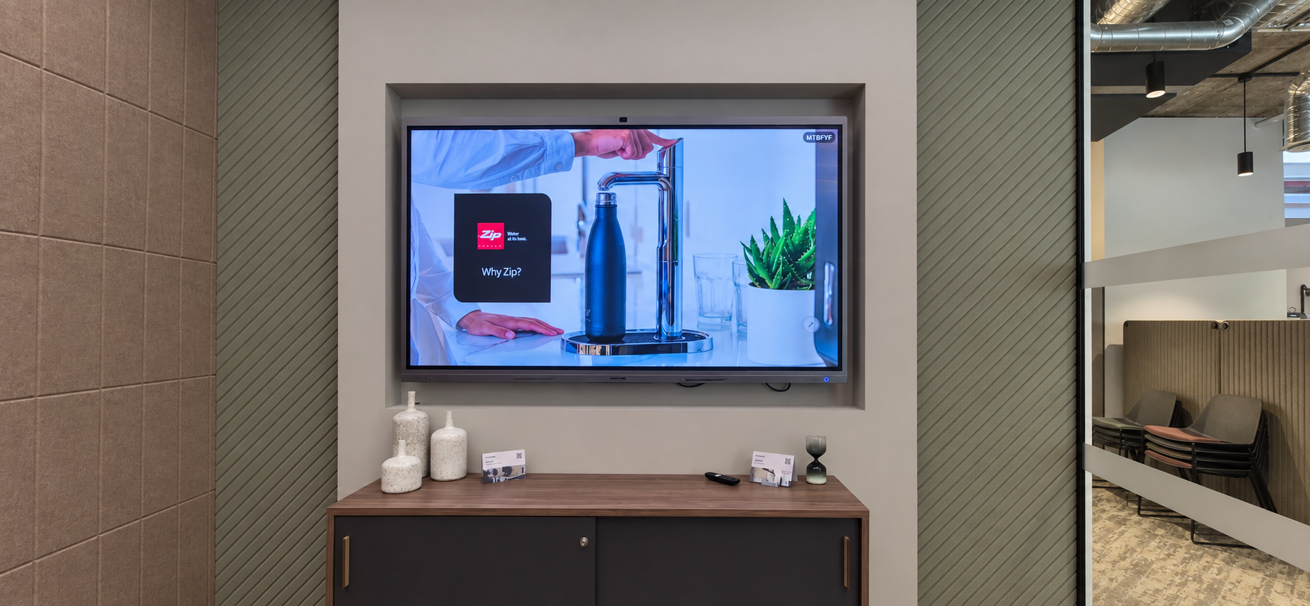 Zip workplace taps and HydroTaps at the Caffia Coffee London showroom
