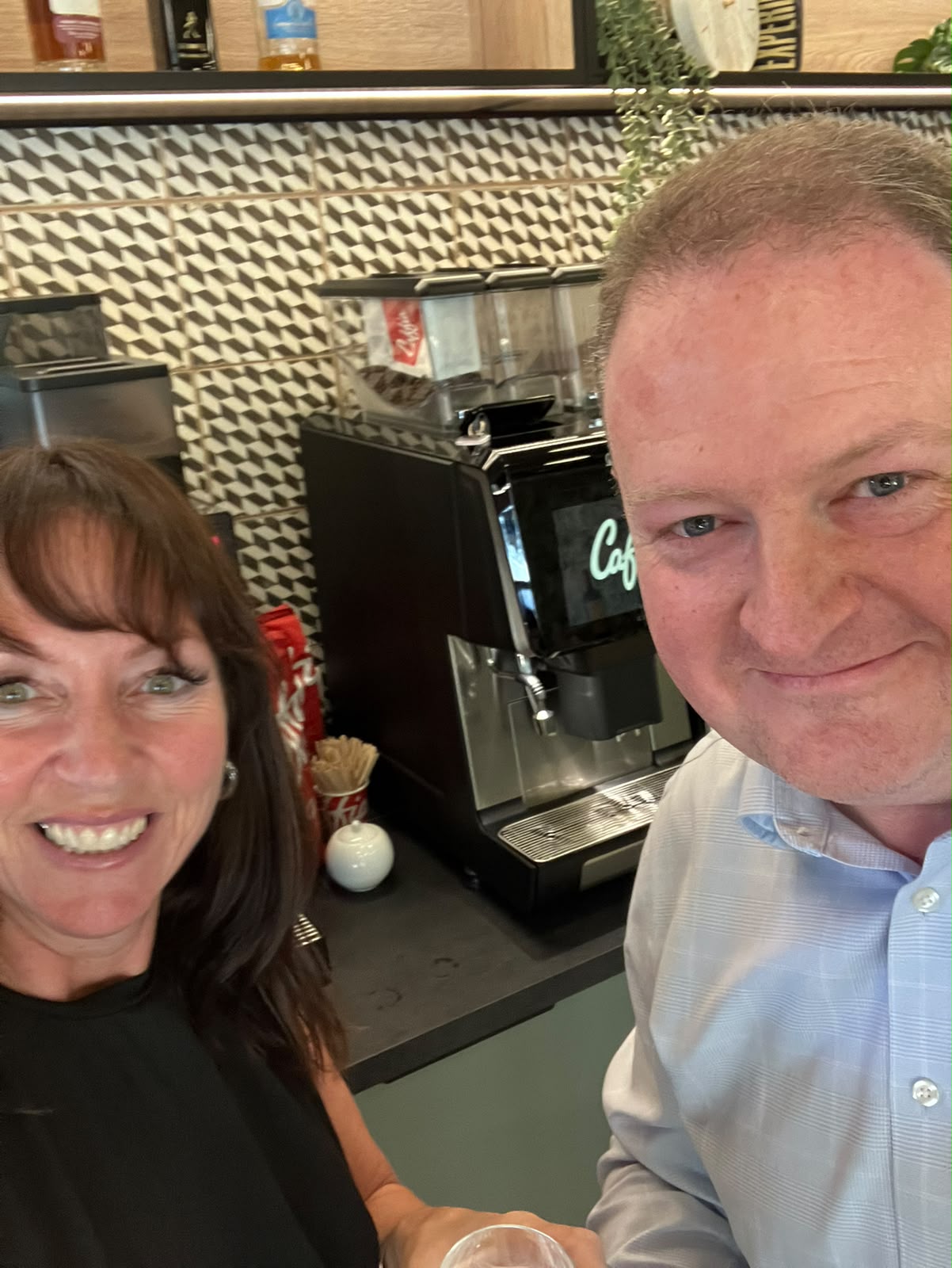 Guests networking at the Caffia Coffee London showroom