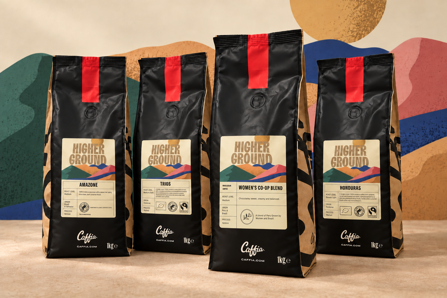 Caffia Higher Ground coffee range
